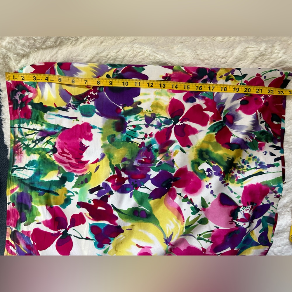 Jones New York Collection Silk Blend Floral Pencil Skirt - Picture 5 of 8